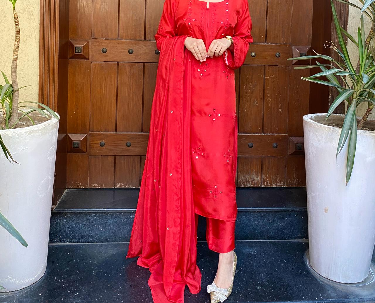 3pcs Embroidery dress